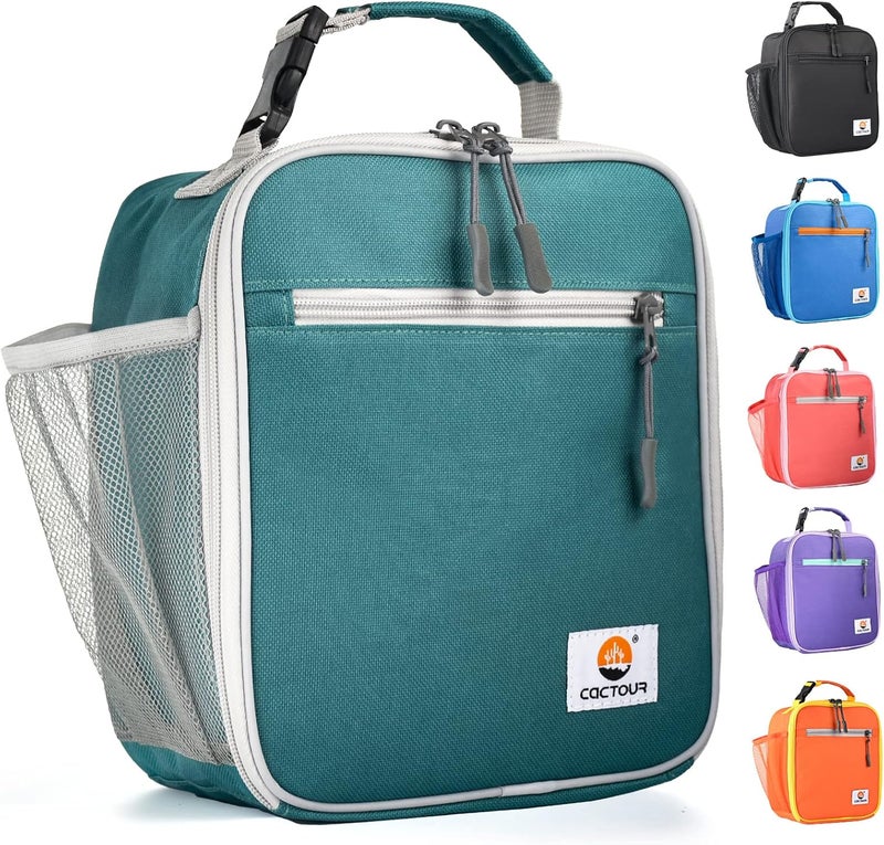 CaCTOUR Lunch Box Kids,Premium Insulated Lunch Bag for Girls Boys,Soft Bag Mini Cooler Back to School Thermal Reusable Lunch Bag for Work School Picnic (Green) - Image 1